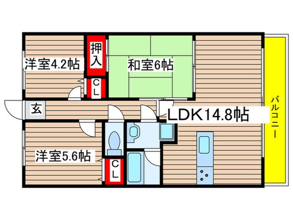 ユニオンヒルズ丘下の物件間取画像